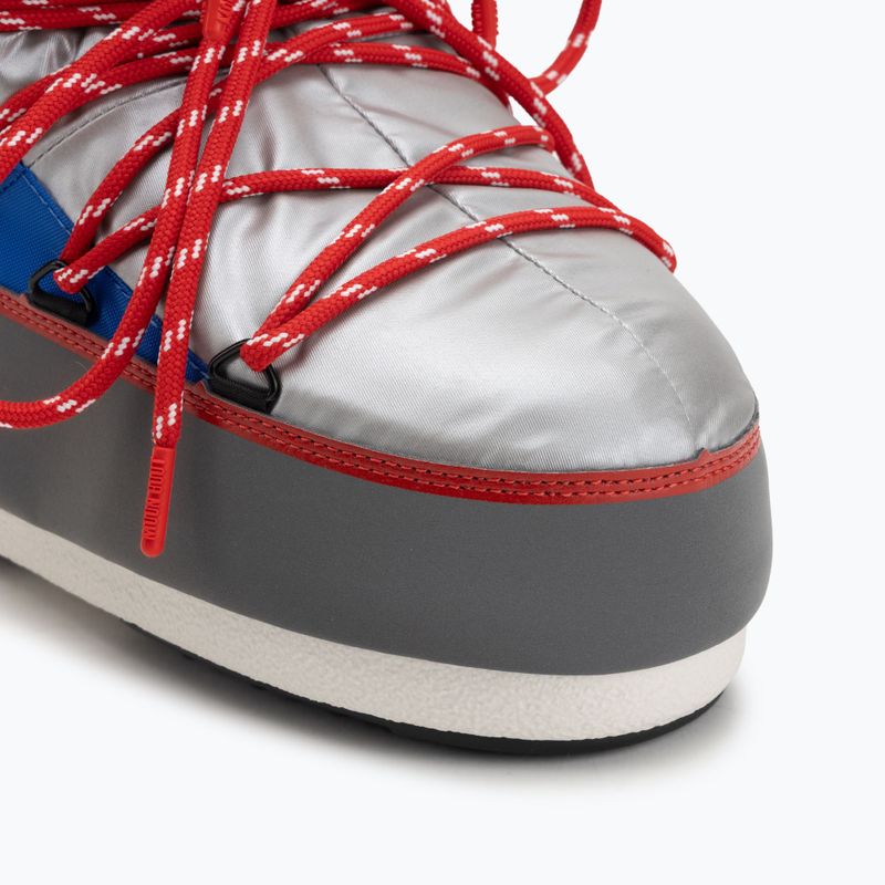 Śniegowce damskie Moon Boot Icon Low Space Racing silver/blue/red 7
