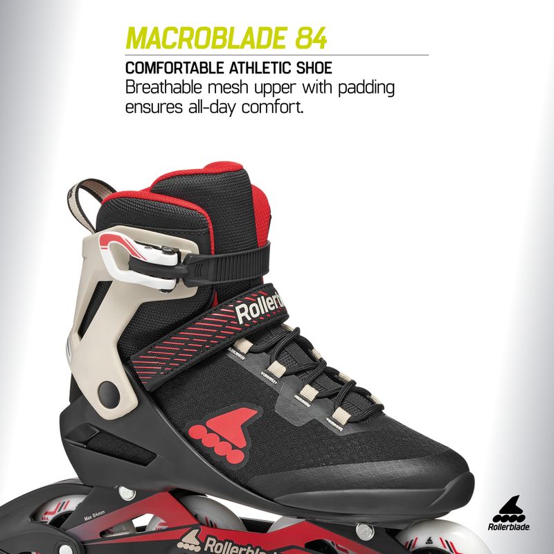 Rolki męskie Rollerblade Macroblade 84 black/sand/red 7