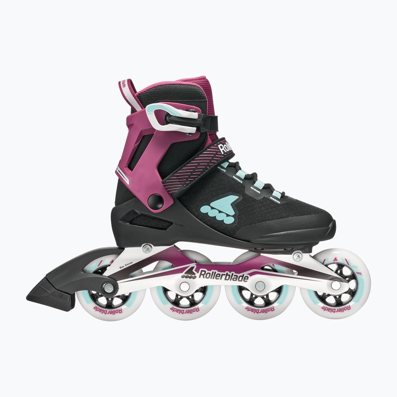 Rolki damskie Rollerblade Macroblade 84 W black/burgundy/ocean green 2