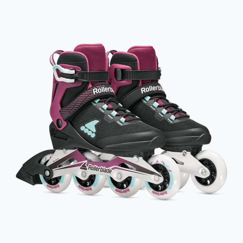 Rolki damskie Rollerblade Macroblade 84 W black/burgundy/ocean green 4