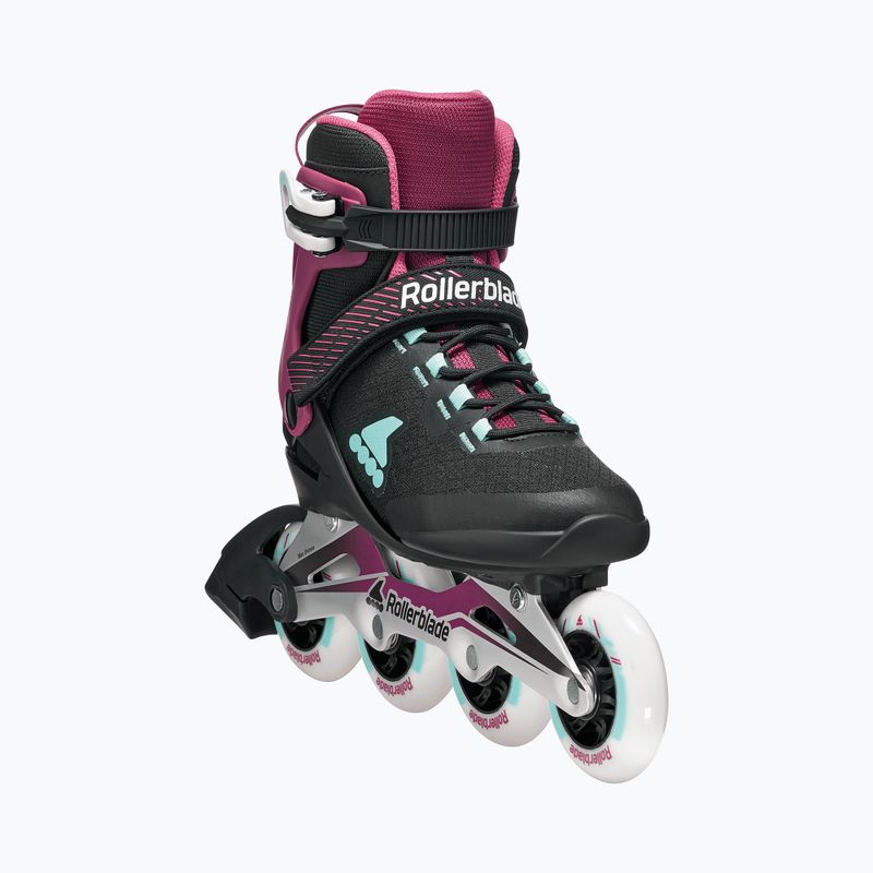 Rolki damskie Rollerblade Macroblade 84 W black/burgundy/ocean green 5