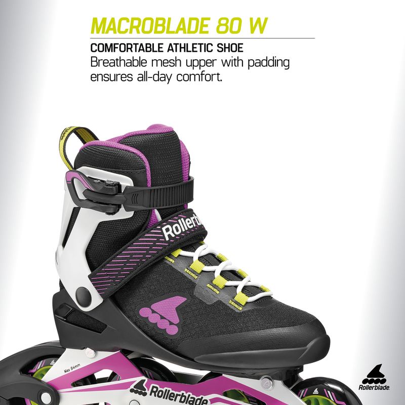 Rolki damskie Rollerblade Macroblade 80 W black/dark fuchsia 7