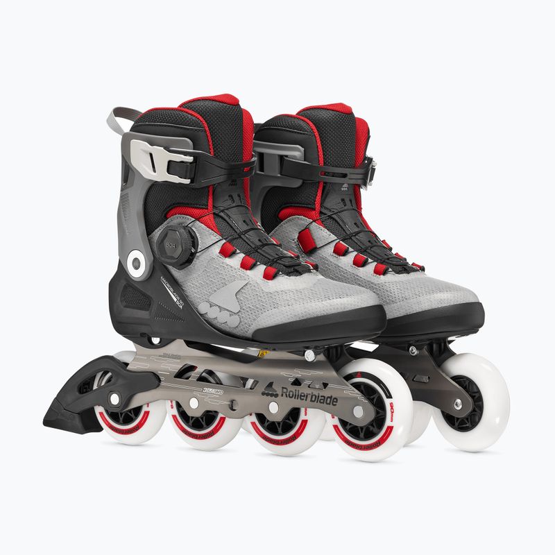 Rolki męskie Rollerblade Macroblade 90 Boa black/grey/red 4
