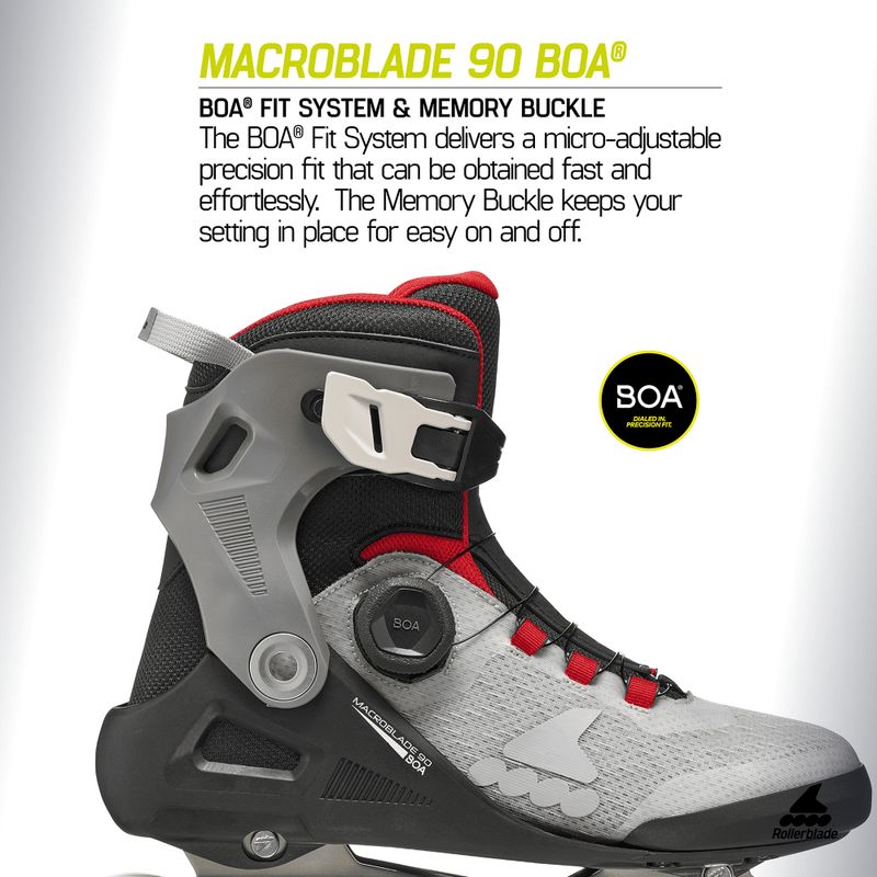 Rolki męskie Rollerblade Macroblade 90 Boa black/grey/red 10