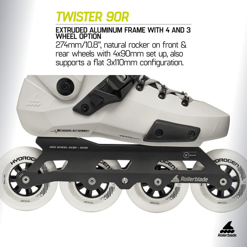 Rolki Rollerblade Twister 90R white smoke/black 9
