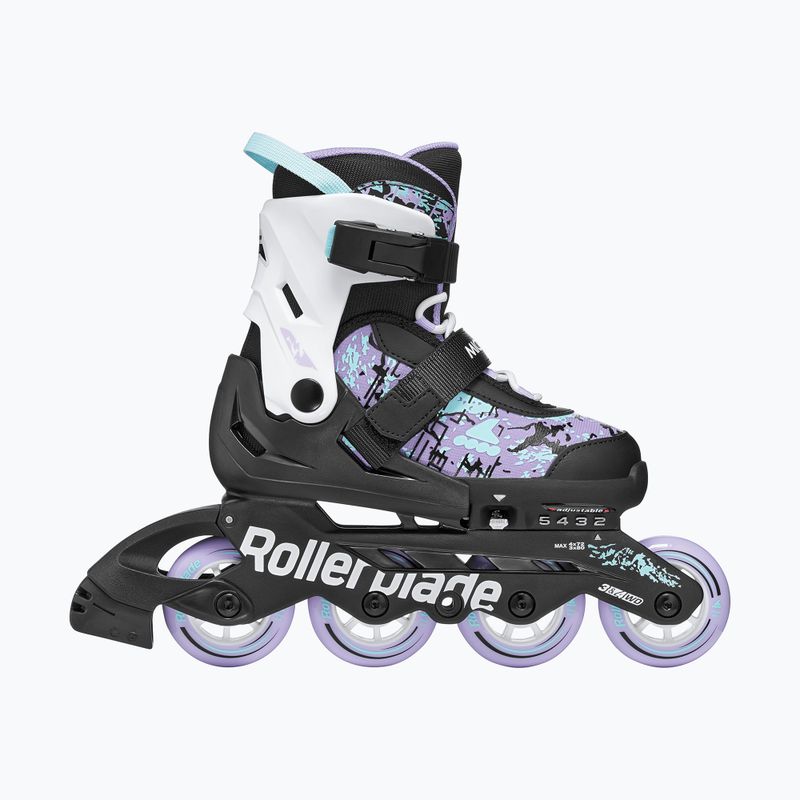 Rolki dziecięce Rollerblade Microblade SL Jr black/lavender/light blue 2