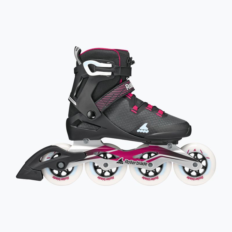 Rolki damskie Rollerblade Macroblade 90 W black/burgundy/ocean green 2
