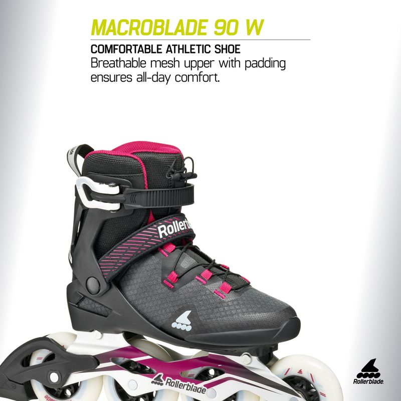Rolki damskie Rollerblade Macroblade 90 W black/burgundy/ocean green 8