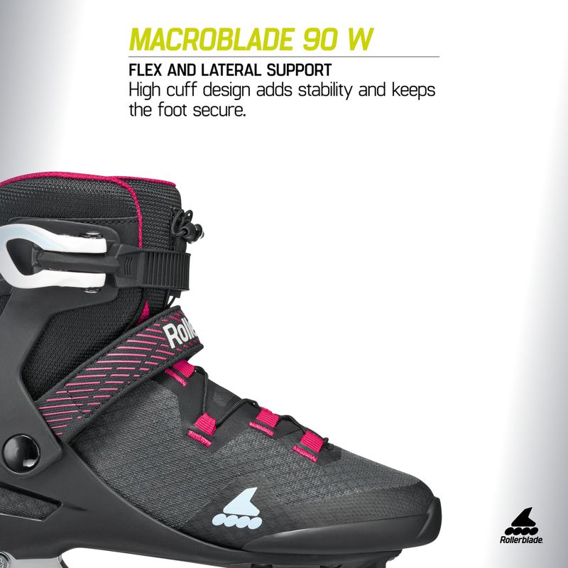 Rolki damskie Rollerblade Macroblade 90 W black/burgundy/ocean green 11