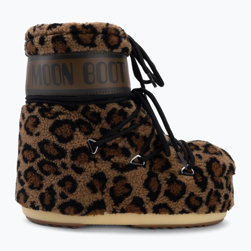 Śniegowce damskie Moon Boot Icon Low Fleece Leopard cognac/cocoa 2