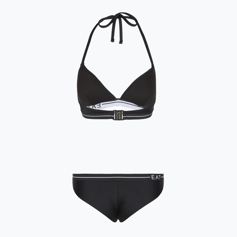 Strój kapielowy dwuczęściowy damski EA7 Emporio Armani Logo Tape Bikini Triangle black 2