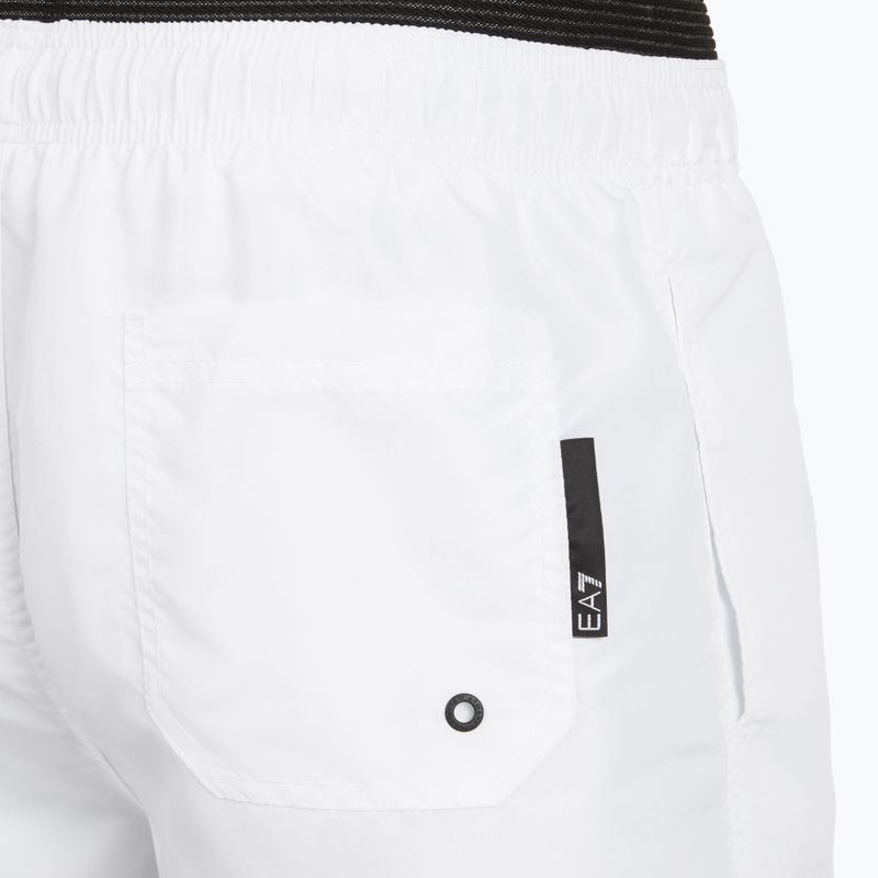 Szorty kąpielowe męskie EA7 Emporio Armani Logo Tape Boxer white 4
