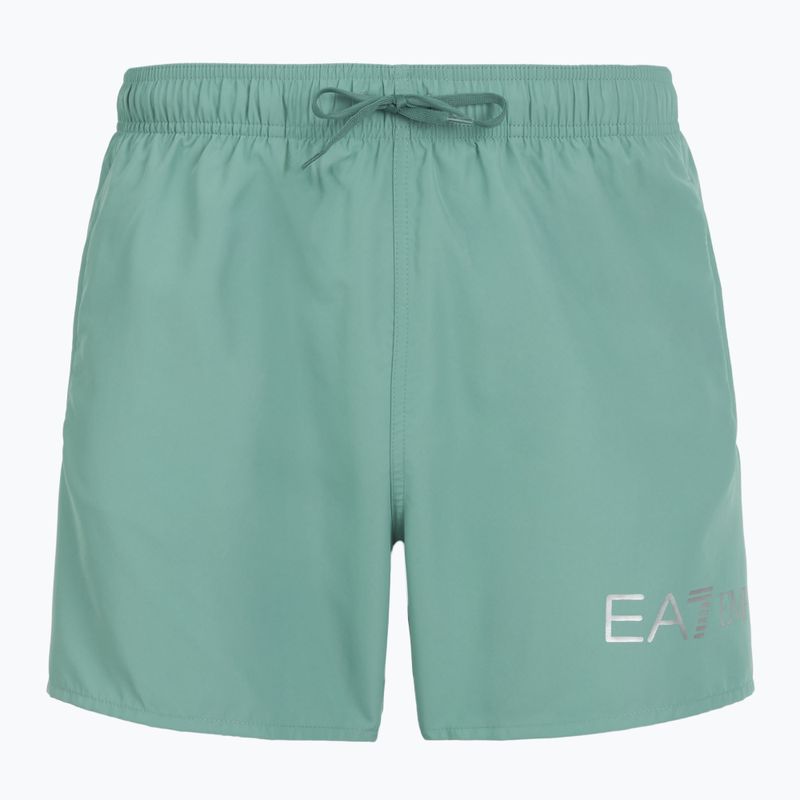 Szorty kąpielowe męskie EA7 Emporio Armani Extended Logo Boxer mineral blue/silver
