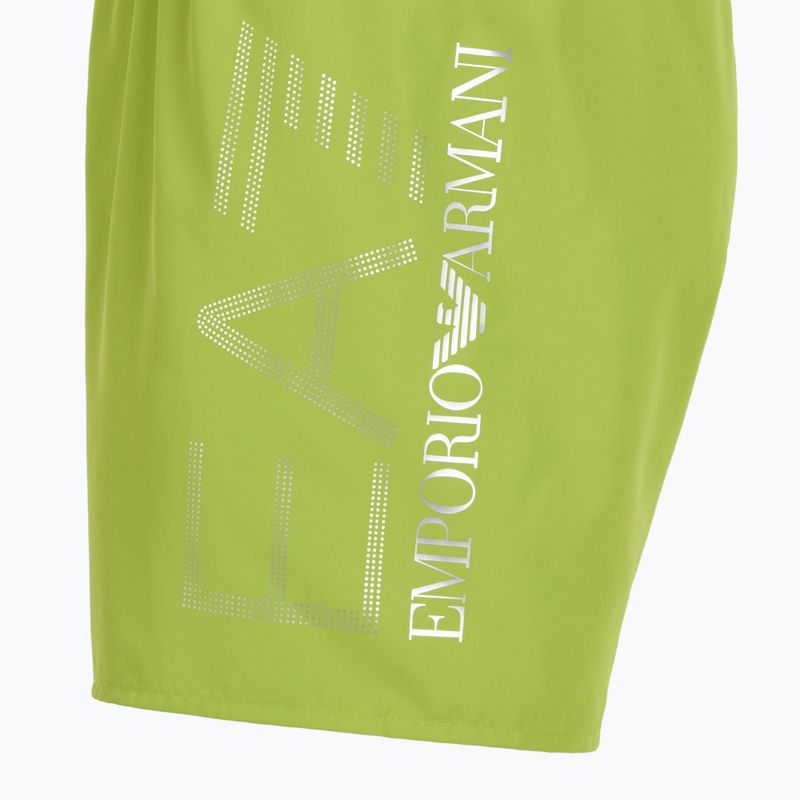 Szorty kąpielowe męskie EA7 Emporio Armani Swim Trunks With Oversized Logo titanite/silver 3