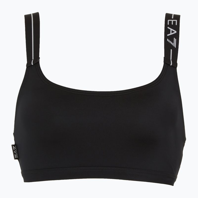 Strój kapielowy dwuczęściowy damski EA7 Emporio Armani Logo Tape Bikini Top black 3