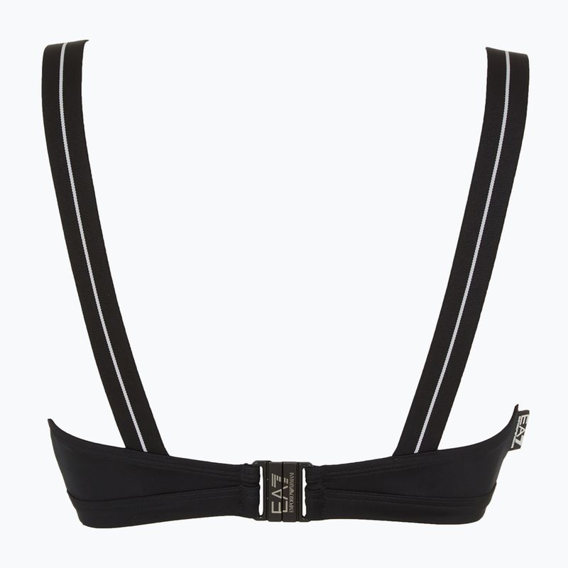 Strój kapielowy dwuczęściowy damski EA7 Emporio Armani Logo Tape Bikini Top black 4