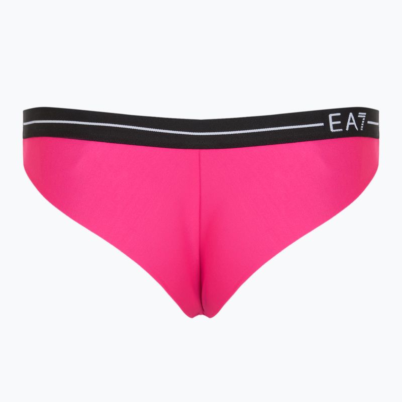 Strój kapielowy dwuczęściowy damski EA7 Emporio Armani Logo Tape Bikini Triangle neon pink 7