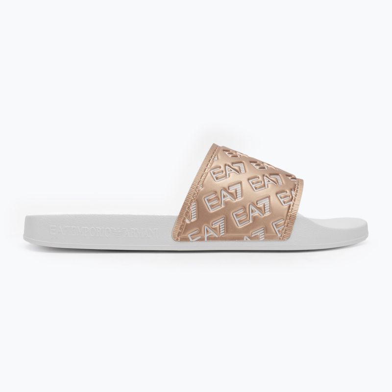 Klapki EA7 Emporio Armani Water Sports All Over white/rose gold 2