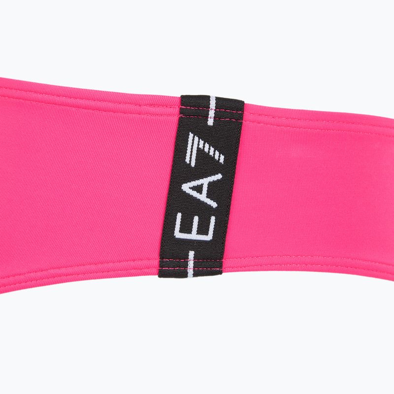 Strój kapielowy dwuczęściowy damski EA7 Emporio Armani Logo Tape Bikini Top neon pink 8