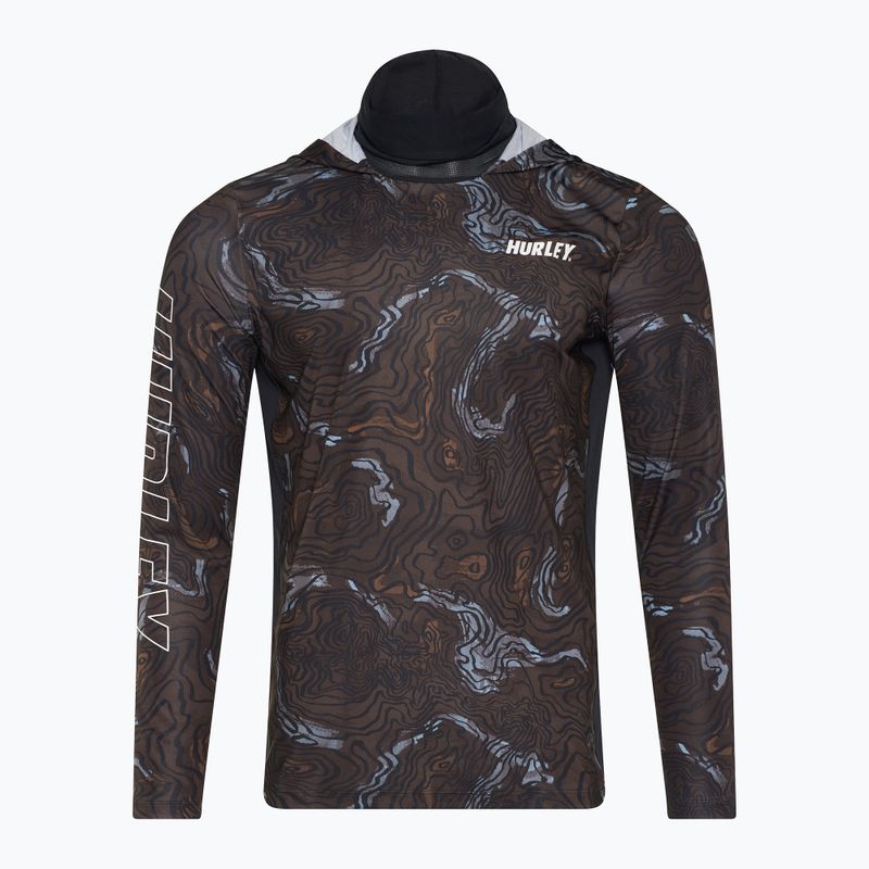 Longsleeve męski Hurley H2O-Dri Atticus Moab UPF Hood black