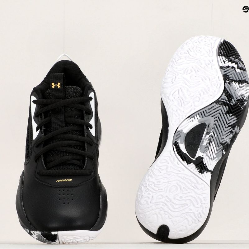 Buty do koszykówki dziecięce Under Armour GS Lockdown 6 black/black/metallic gold 13