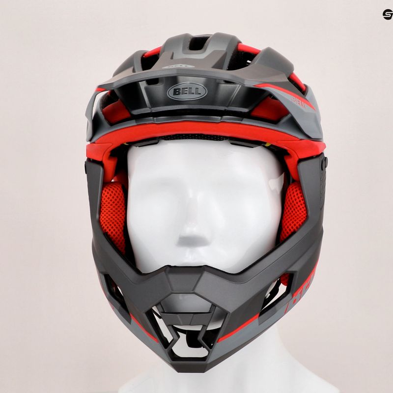 Kask rowerowy Bell FF Super Air R MIPS Spherical matte gray/red 7