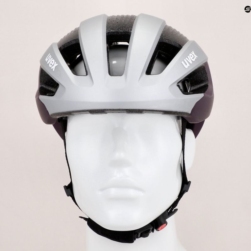 Kask rowerowy UVEX Rise CC WE silver plum we 9