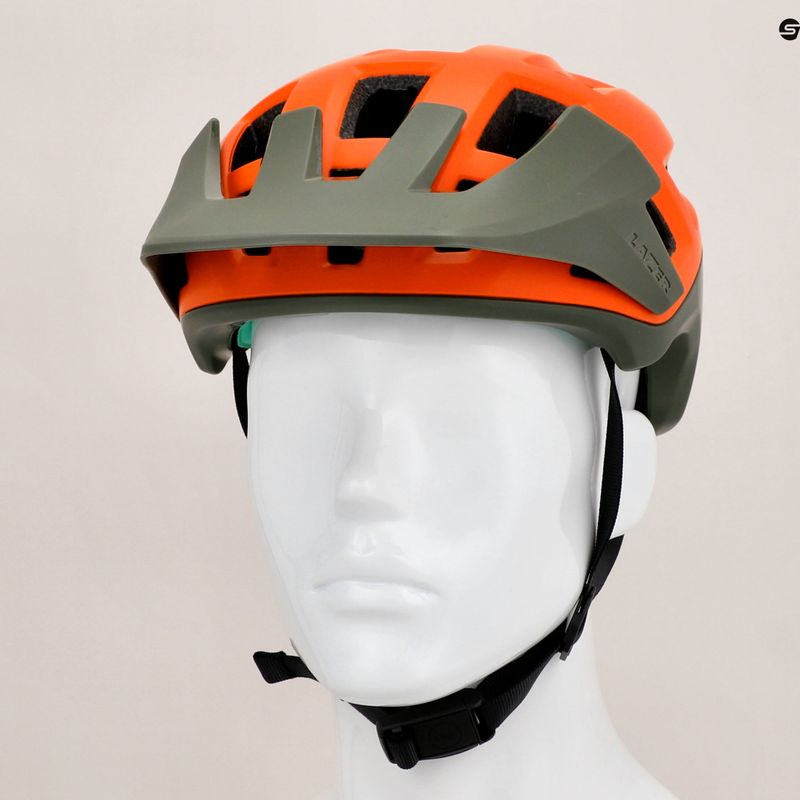 Kask rowerowy Lazer Coyote KinetiCore matte orange/green 9