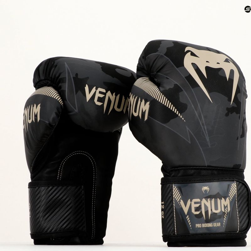 Rękawice bokserskie Venum Impact czarno-szare VENUM-03284-497 8