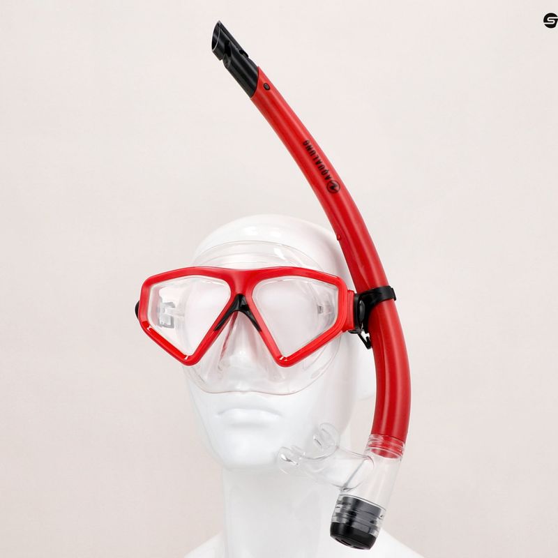 Zestaw do snorkelingu Aqualung Saturn Combo transparent/red 11