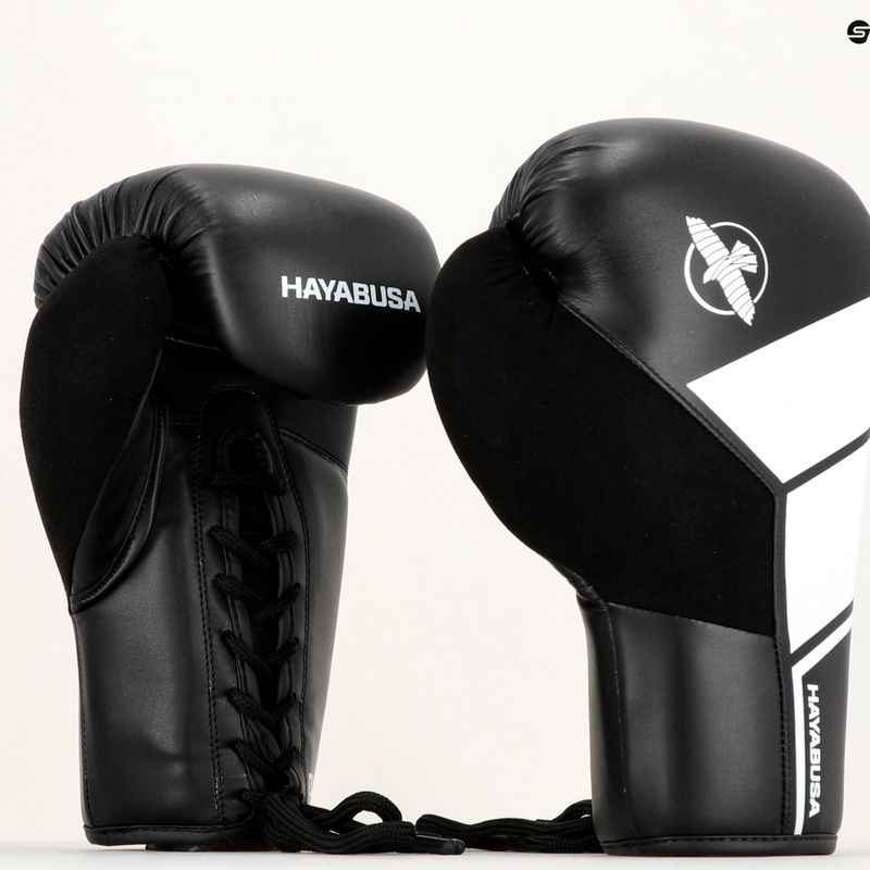 Rękawice bokserskie Hayabusa S4 Lace Up black/white 12
