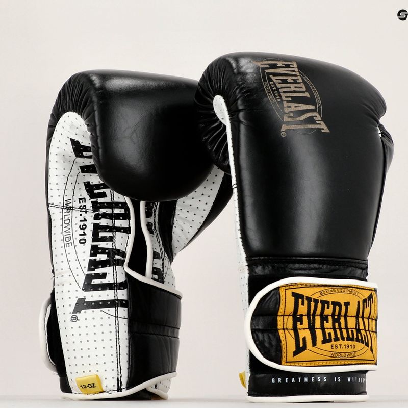 Rękawice bokserskie Everlast 1910 Classic Pro czarne EV1910PRO BL 8