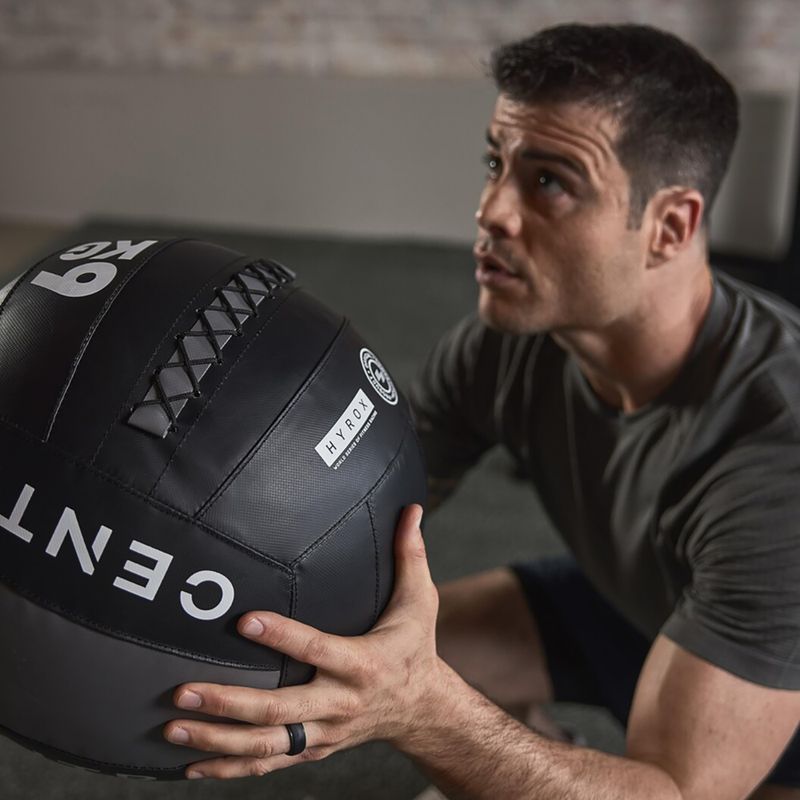 Piłka lekarska CENTR Competition Wall Ball Centr x Hyrox 6 kg black 6