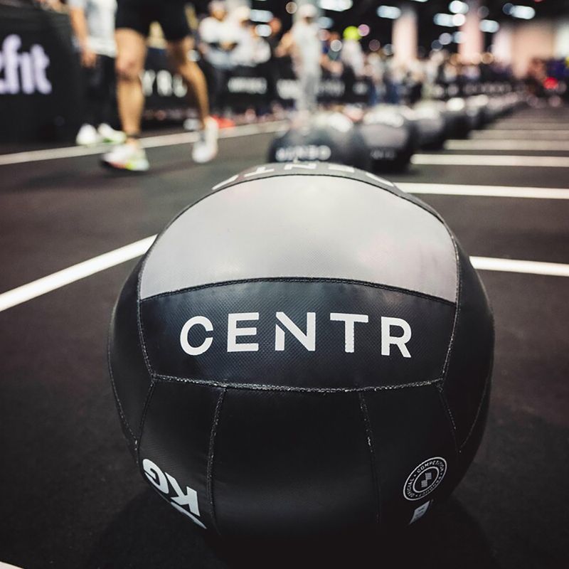 Piłka lekarska CENTR Competition Wall Ball Centr x Hyrox 9 kg black 3