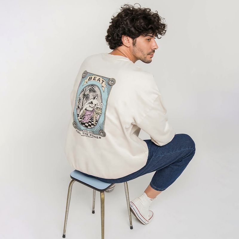 Bluza męska Kaotiko Washed Feel the Power ivory 4