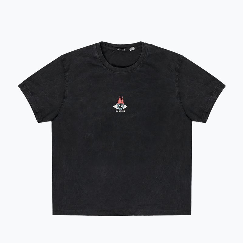 Koszulka damska Kaotiko Washed Moon Sphynx black 3