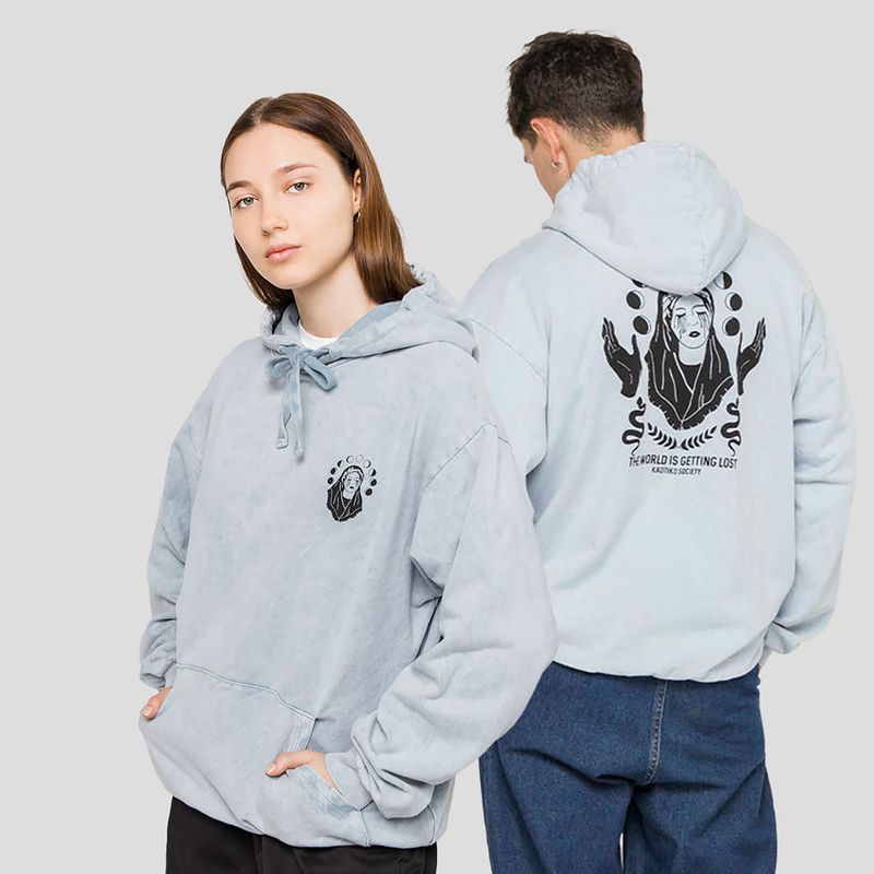 Bluza męska Kaotiko Washed Virgin steel 5