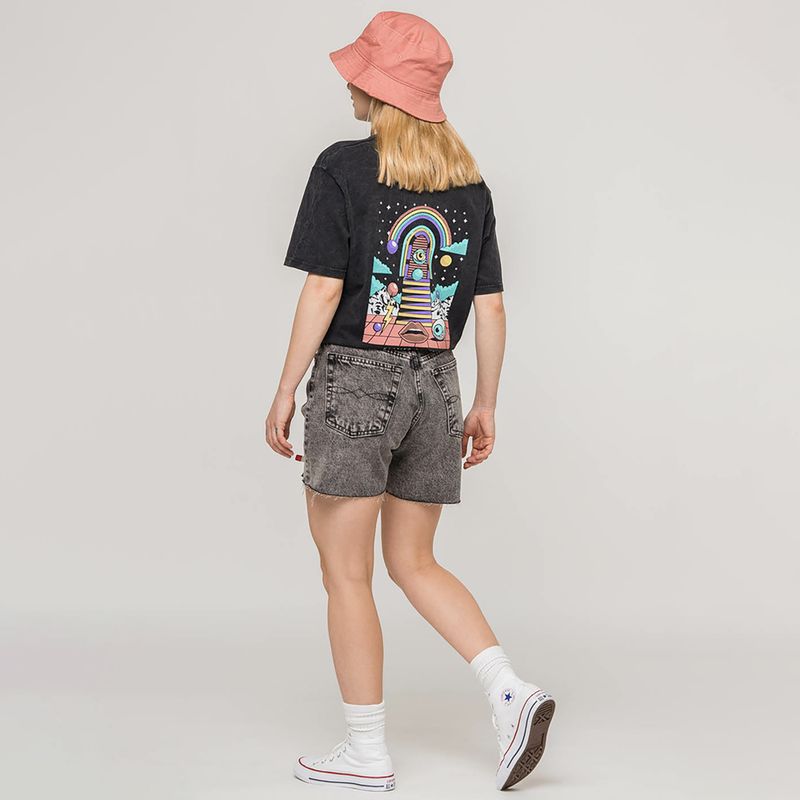 Koszulka damska Kaotiko Washed 80'S black 2