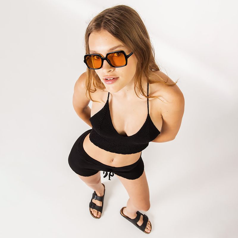 Top damski Kaotiko Tiran Crochet Menorca black 4