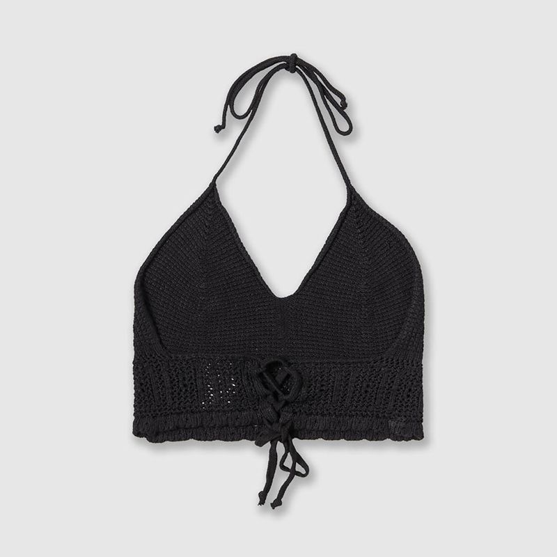 Top damski Kaotiko Tiran Crochet Menorca black 6