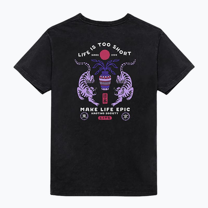 Koszulka męska Kaotiko Washed Make Life Epic black 2