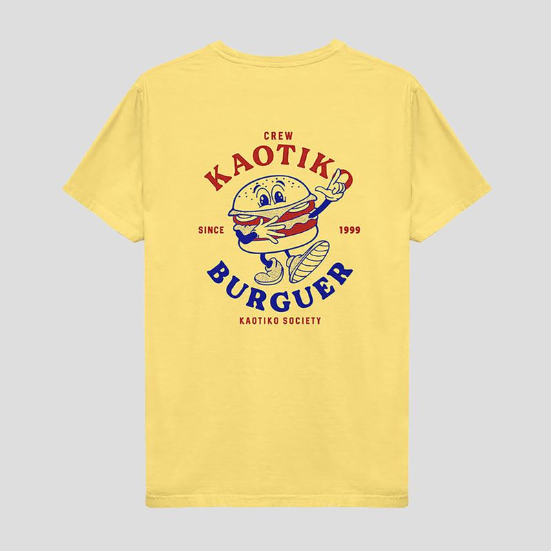 Koszulka męska Kaotiko Washed Burguer yellow 2
