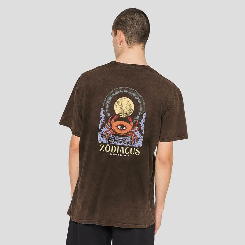 Koszulka męska Kaotiko Washed Zodiacus brown 2