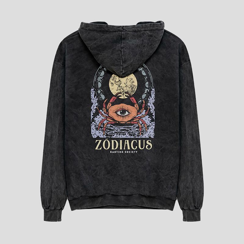 Bluza męska Kaotiko Washed Zodiacus black 4