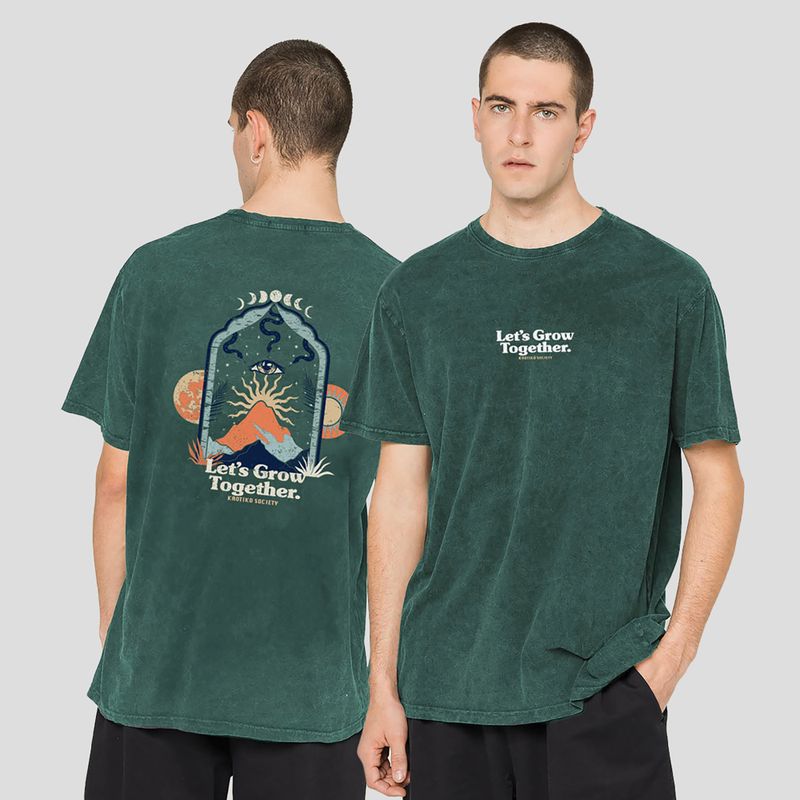 Koszulka męska Kaotiko Washed Let's Grow heura 3