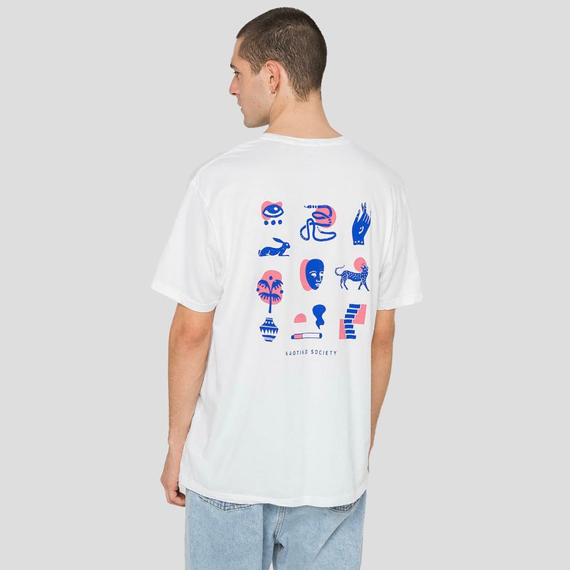 Koszulka męska Kaotiko Washed Elements Occult white 2