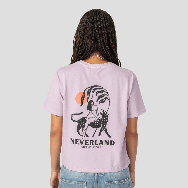 Koszulka damska Kaotiko Washed Neverland malva 2