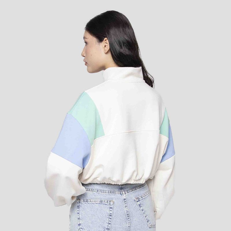 Bluza damska Kaotiko Anette ivory/sea green/niagara 2