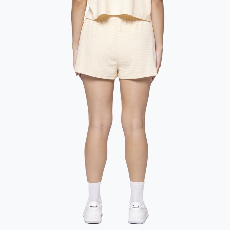 Spodenki damskie Kaotiko Towel Stripe yellow/white 2