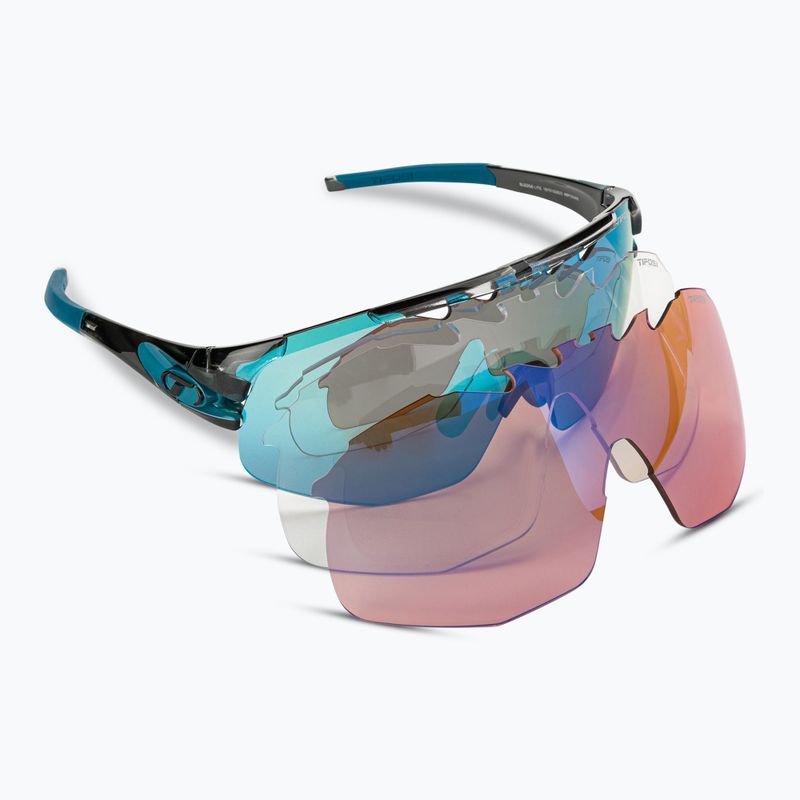 Okulary przeciwsłoneczne Tifosi Sledge Lite crystal smoke/clarion blue/ac red/clear